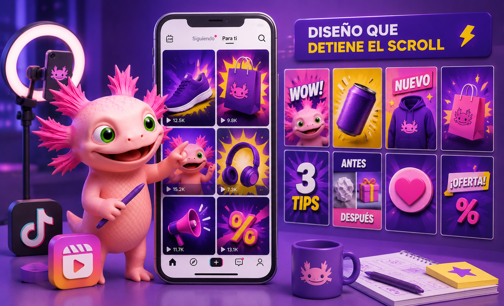 Thumbstop Design: cómo diseñar contenido que detiene el scroll en redes sociales